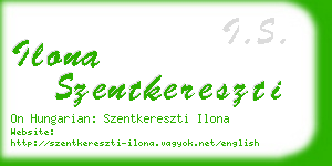 ilona szentkereszti business card